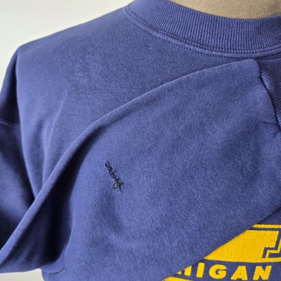 Old Vintage Michigan Wolverines  90s College Crewneck Sweatshirt XL - Picture 7 of 10